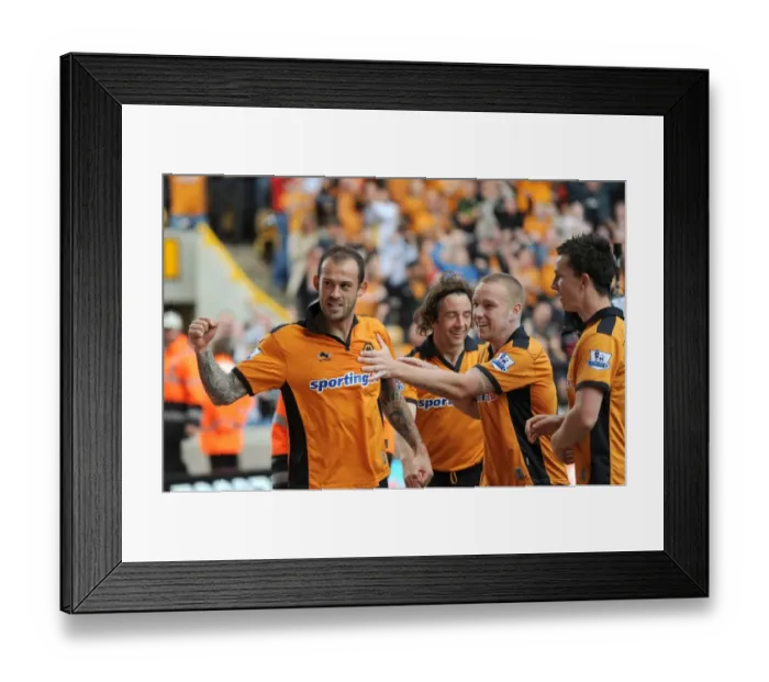 Framed Print : Steven Fletcher's Hat-Trick: Wolverhampton Wanderers Lead 3-0 Against West Bromwich Albion in Premier League Framed Print : Steven Fletcher's Hat-Trick: Wolverhampton Wanderers Lead 3-0 Against West Bromwich Albion in Premier League