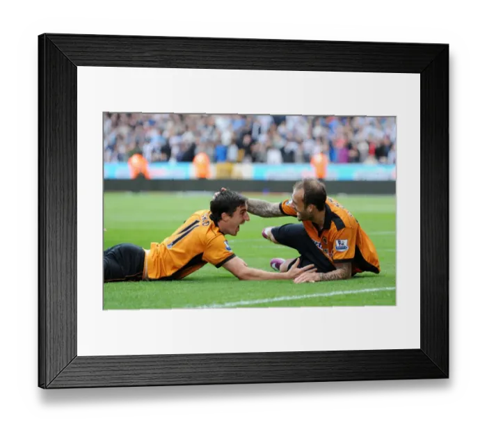 Framed Print : Steven Fletcher's Thrilling Hat-trick: Wolverhampton Wanderers Crush West Bromwich Albion 3-0