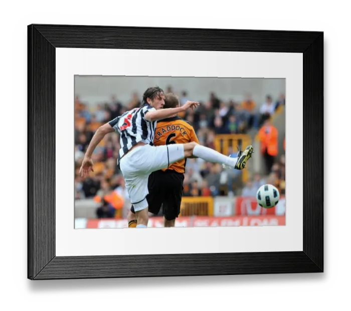 Framed Print : A Clash of Rivals: Jonas Olsson vs. Jody Craddock - The Intense Wolverhampton Derby Showdown
