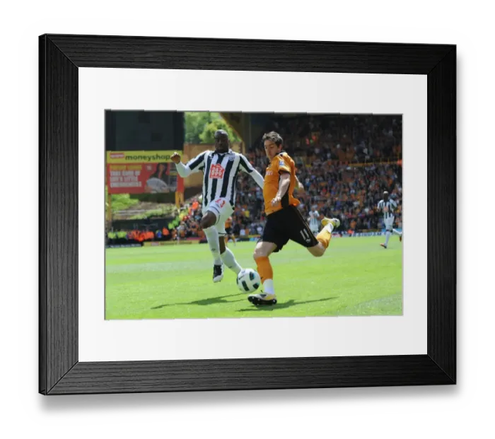 Framed Print : A Tense Moment in the Barclays Premier League: Stephen Ward vs. Abdoulaye Meite - Wolverhampton Wanderers vs. West Bromwich Albion