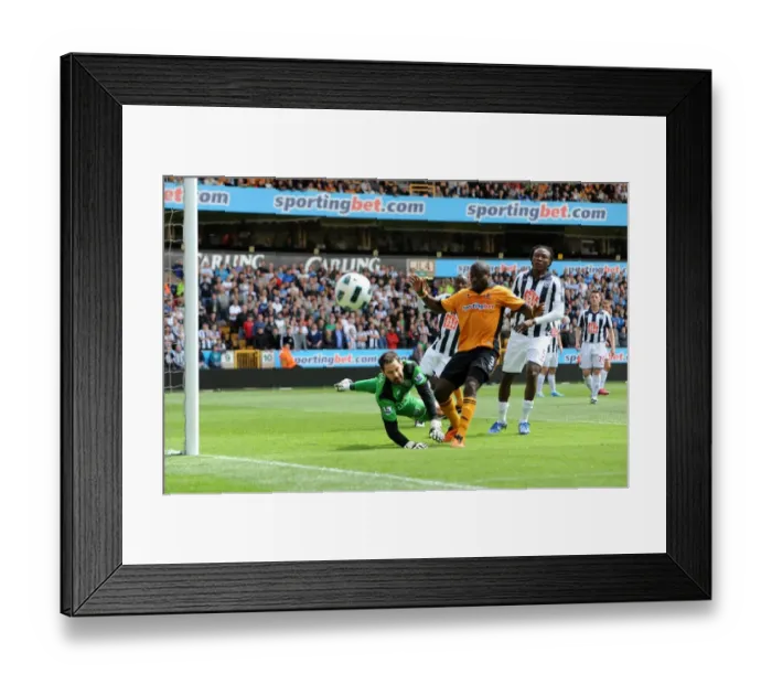 Framed Print : Clash of the Midlands Rivals: Elokobi vs. Carson - A Battle of Wolverhampton and West Bromwich Albion Defenders Framed Print : Clash of the Midlands Rivals: Elokobi vs. Carson - A Battle of Wolverhampton and West Bromwich Albion Defenders