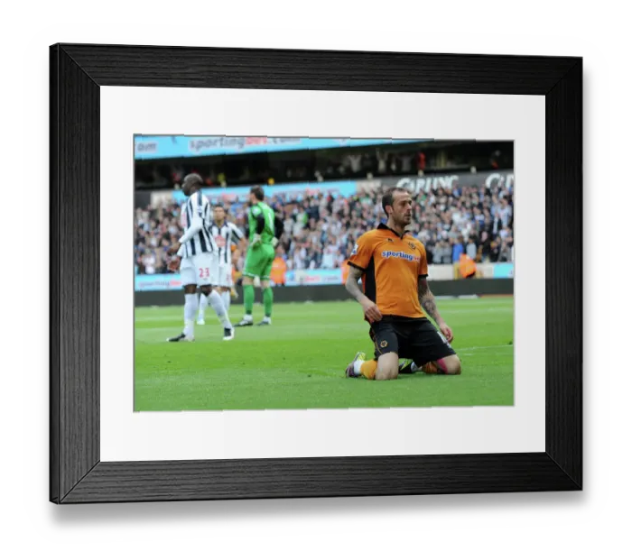 Framed Print : Wolverhampton Wanderers Steven Fletcher Scores Hat-trick in 3-0 Crushing Victory over West Bromwich Albion