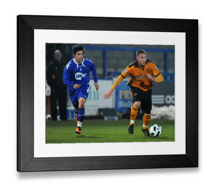 Framed Print : Battle of the Michaels: Kightly vs O'Halloran - Wolverhampton Wanderers vs Bolton Wanderers in the Barclays Premier Reserve League North