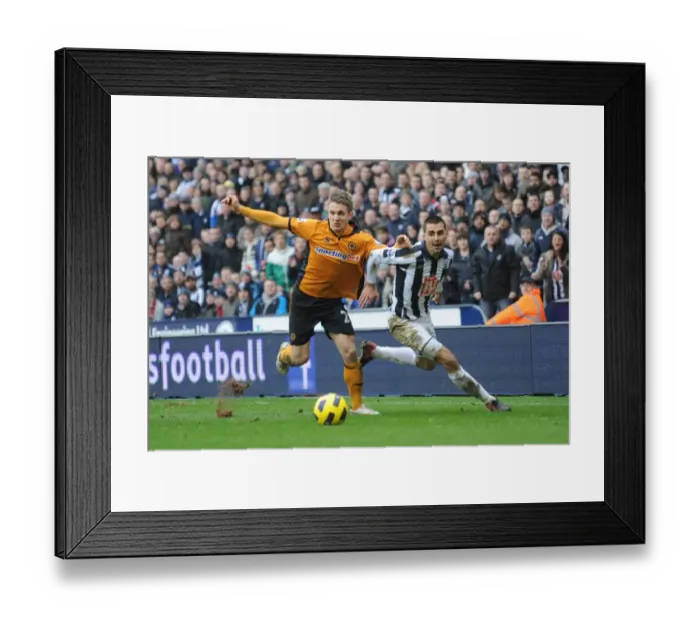 Framed Print : Clash of the Midlands: Kevin Doyle vs. Paul Scharner - A Premier League Battle between Wolverhampton Wanderers and West Bromwich Albion Framed Print : Clash of the Midlands: Kevin Doyle vs. Paul Scharner - A Premier League Battle between Wolverhampton Wanderers and West Bromwich Albion