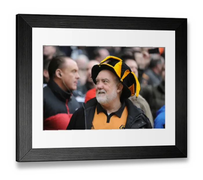 Framed Print : A Passionate Wolverhampton Wanderers Fan at the Barclays Premier League Match Against West Bromwich Albion