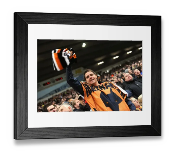 Framed Print : Ecstatic Wolves Fan in Barclays Premier League Showdown Against West Bromwich Albion Framed Print : Ecstatic Wolves Fan in Barclays Premier League Showdown Against West Bromwich Albion