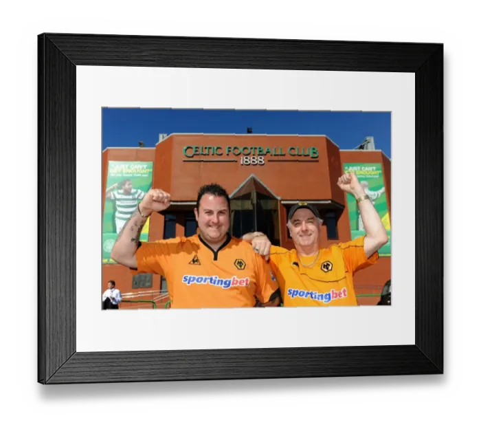 Framed Print : Passionate Encounter at Celtic Park: Wolverhampton Wanderers Fans Unforgettable Pre-Season Moment Framed Print : Passionate Encounter at Celtic Park: Wolverhampton Wanderers Fans Unforgettable Pre-Season Moment