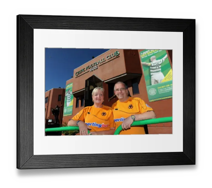 Framed Print : Wolverhampton Wanderers Fans Unwavering Passion at Celtic Park: A Pre-Season Friendly Showdown