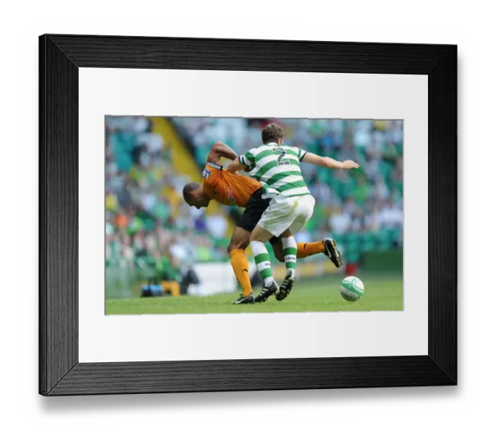 Framed Print : Clash of Titans: Karl Henry vs. Adam Matthews - Celtic vs. Wolverhampton Wanderers Pre-Season Showdown