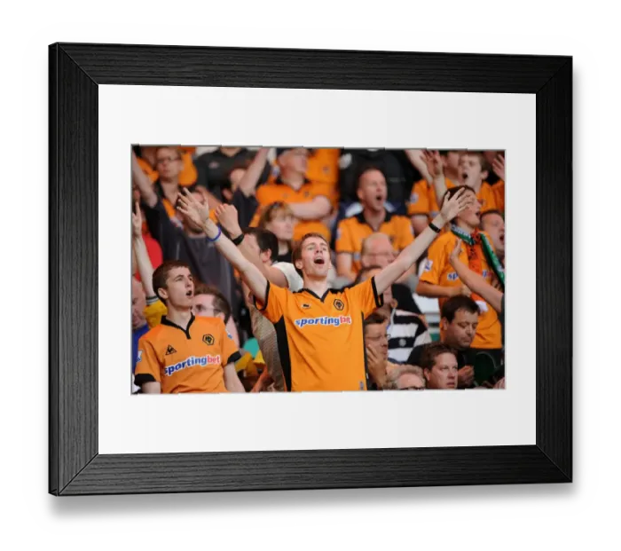 Framed Print : Passionate Wolves: Wolverhampton Wanderers Fans Showing Their Support Against Celtic in Pre-Season Friendly Framed Print : Passionate Wolves: Wolverhampton Wanderers Fans Showing Their Support Against Celtic in Pre-Season Friendly