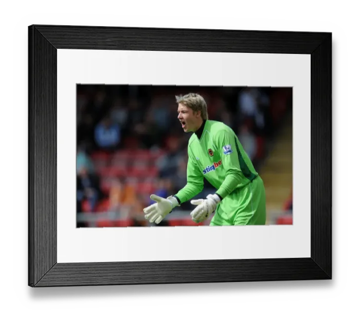 Framed Print : Wolverhampton Wanderers Wayne Hennessey in Action against Crewe Alexandra: Pre-Season Friendly