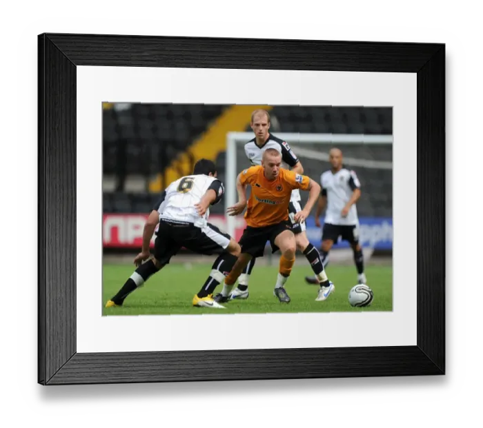 Framed Print : Midfield Showdown: Jamie O'Hara vs Hamza Bencherif - Wolverhampton Wanderers vs Notts County Framed Print : Midfield Showdown: Jamie O'Hara vs Hamza Bencherif - Wolverhampton Wanderers vs Notts County