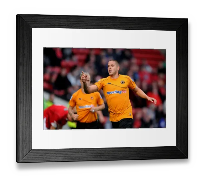 Framed Print : Michael Kightly's Stunner: Wolverhampton Wanderers Take Early Lead Against Walsall (Pre-Season Friendly) Framed Print : Michael Kightly's Stunner: Wolverhampton Wanderers Take Early Lead Against Walsall (Pre-Season Friendly)