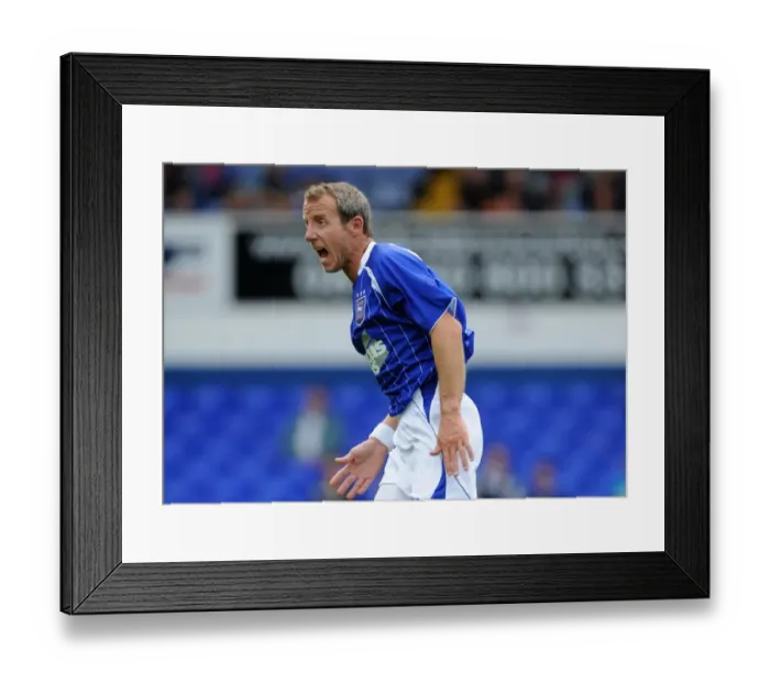 Framed Print : Lee Bowyer Scores the Opener: Ipswich Town Takes Early Lead over Wolverhampton Wanderers (Pre-Season Friendly) Framed Print : Lee Bowyer Scores the Opener: Ipswich Town Takes Early Lead over Wolverhampton Wanderers (Pre-Season Friendly)