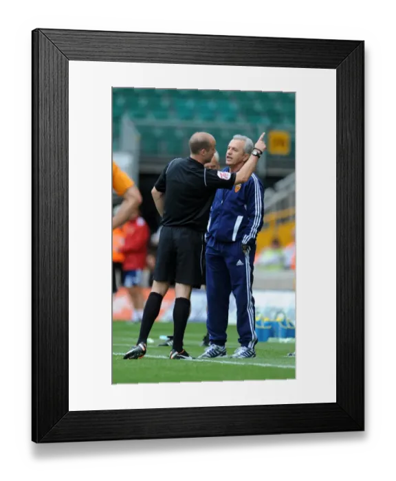 Framed Print : Referee Red Cards Javier Aguirre: Wolves vs Real Zaragoza Framed Print : Referee Red Cards Javier Aguirre: Wolves vs Real Zaragoza
