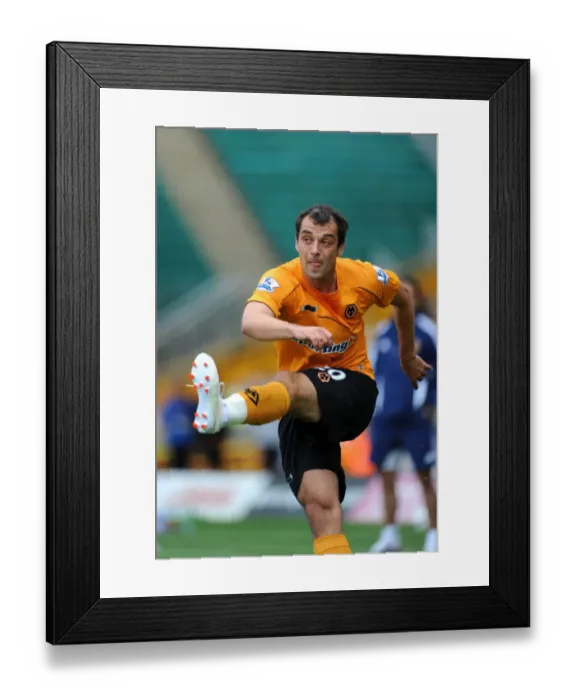 Framed Print : Nenad Milijas in Action: Wolves vs Real Zaragoza Pre-Season Clash Framed Print : Nenad Milijas in Action: Wolves vs Real Zaragoza Pre-Season Clash