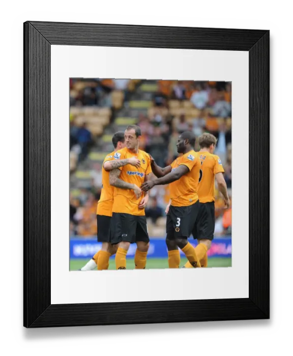 Framed Print : Steven Fletcher Scores the Second Goal: Wolverhampton Wanderers Lead 2-0 Against Real Zaragoza Framed Print : Steven Fletcher Scores the Second Goal: Wolverhampton Wanderers Lead 2-0 Against Real Zaragoza