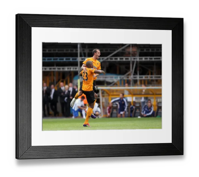 Framed Print : Wolverhampton Wanderers Steven Fletcher Scores Brace: 2-0 Lead Over Real Zaragoza