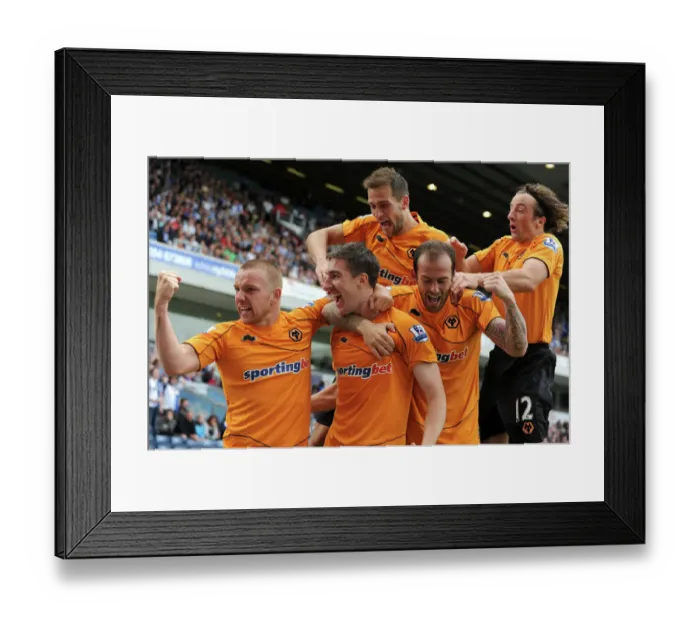 Framed Print : Stephen Ward Scores the Game-Winning Goal: Wolverhampton Wanderers Take a 2-1 Lead Over Blackburn Rovers in Premier League Soccer Framed Print : Stephen Ward Scores the Game-Winning Goal: Wolverhampton Wanderers Take a 2-1 Lead Over Blackburn Rovers in Premier League Soccer