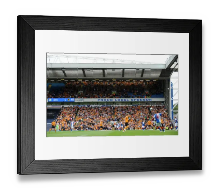 Framed Print : Passionate Wolverhampton Wanderers FC Fans on the Road: A Sea of Support at Blackburn vs. Wolves, Barclays Premier League Framed Print : Passionate Wolverhampton Wanderers FC Fans on the Road: A Sea of Support at Blackburn vs. Wolves, Barclays Premier League