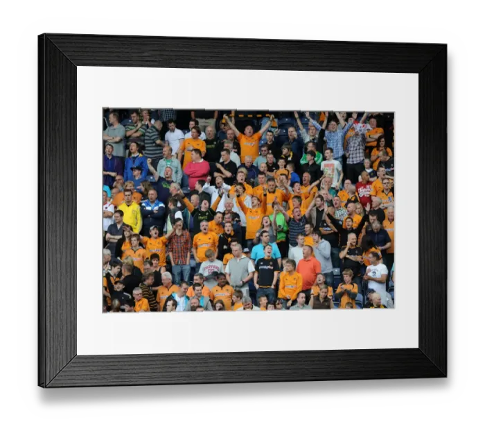 Framed Print : Wolverhampton Wanderers: Triumphant Fans Celebrate Victory over Blackburn Rovers in Premier League Soccer Framed Print : Wolverhampton Wanderers: Triumphant Fans Celebrate Victory over Blackburn Rovers in Premier League Soccer