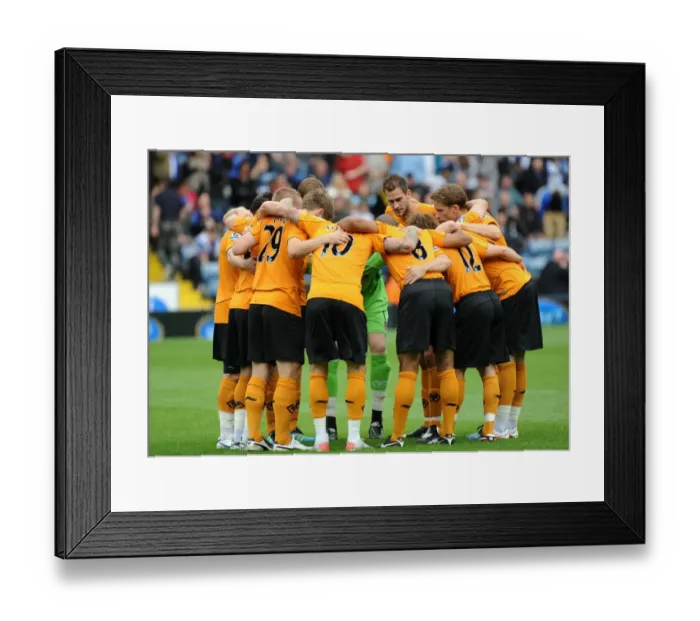 Framed Print : Wolverhampton Wanderers: Roger Johnson Rallying the Team Before Blackburn Clash (Barclays Premier League) Framed Print : Wolverhampton Wanderers: Roger Johnson Rallying the Team Before Blackburn Clash (Barclays Premier League)