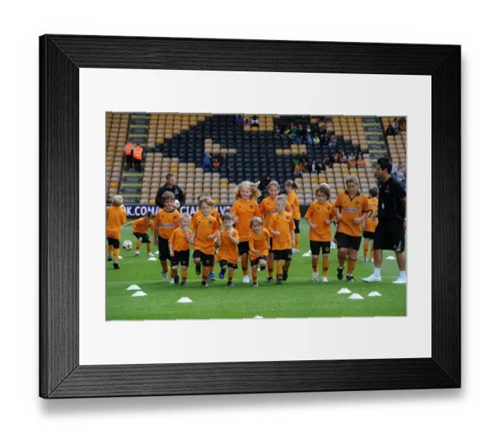 Framed Print : Wolverhampton Wanderers Mascots Pre-Match Training: Wolves vs Real Zaragoza Framed Print : Wolverhampton Wanderers Mascots Pre-Match Training: Wolves vs Real Zaragoza