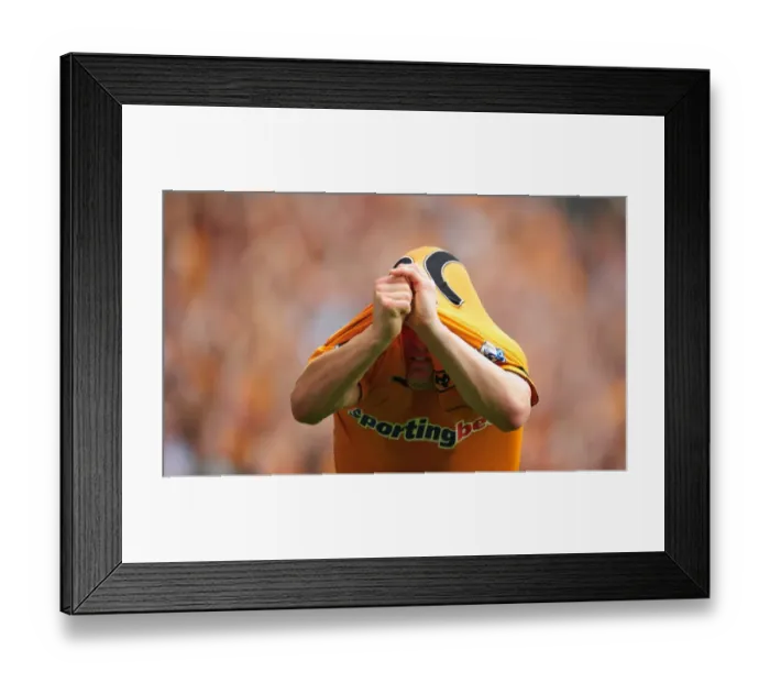 Framed Print : Wolverhampton Wanderers: Kevin Doyle Scores the Opening Goal Against Fulham (Premier League Soccer) Framed Print : Wolverhampton Wanderers: Kevin Doyle Scores the Opening Goal Against Fulham (Premier League Soccer)