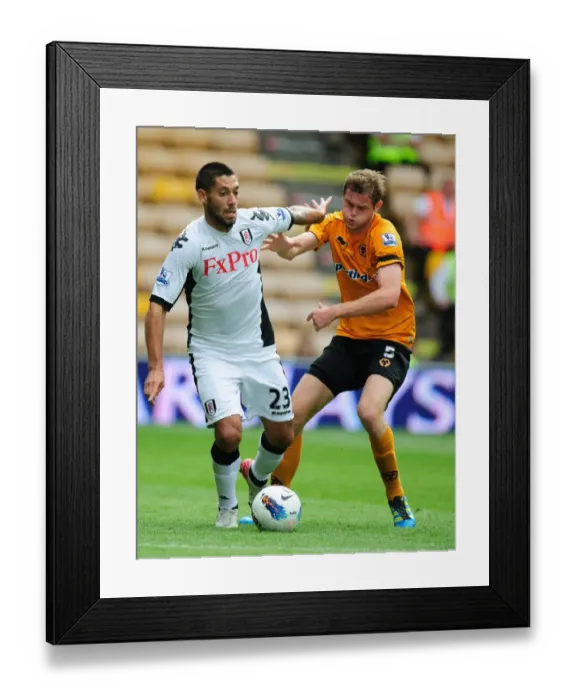 Framed Print : Clash at Molineux: Berra vs. Dempsey - A Football Rivalry Unfolds Framed Print : Clash at Molineux: Berra vs. Dempsey - A Football Rivalry Unfolds