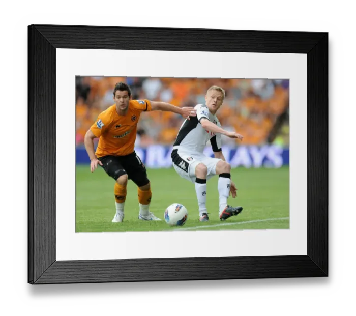 Framed Print : Clash of the Wings: Jarvis vs. Duff in the Barclays Premier League - Wolverhampton Wanderers vs. Fulham Framed Print : Clash of the Wings: Jarvis vs. Duff in the Barclays Premier League - Wolverhampton Wanderers vs. Fulham