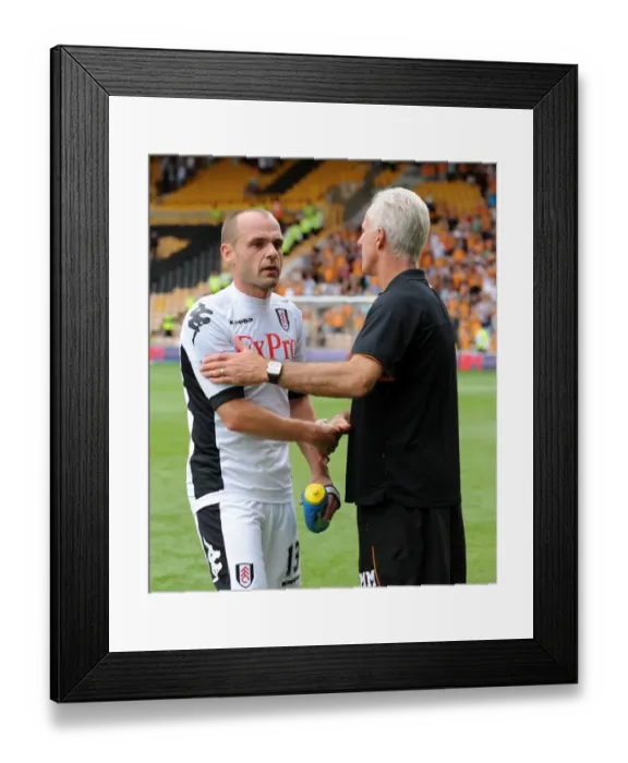Framed Print : A Sportsman's Handshake: Mick McCarthy and Danny Murphy End the Wolves vs Fulham Barclays Premier League Encounter Framed Print : A Sportsman's Handshake: Mick McCarthy and Danny Murphy End the Wolves vs Fulham Barclays Premier League Encounter