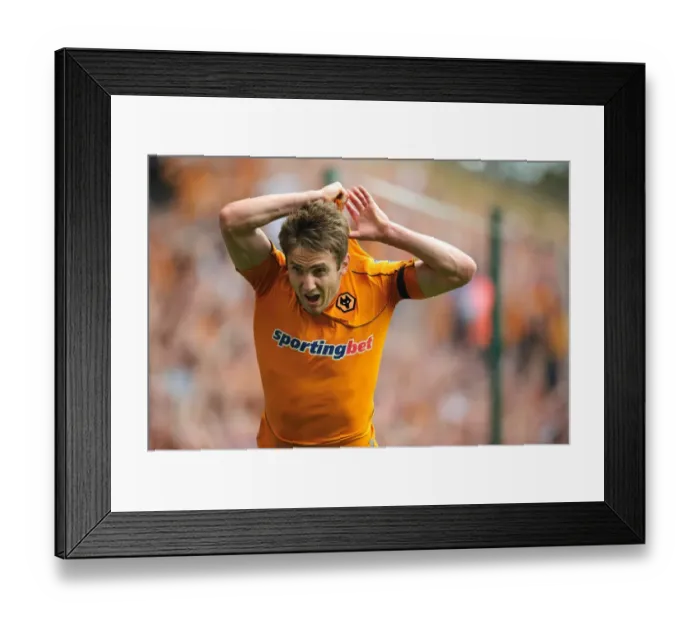 Framed Print : Kevin Doyle's Striking Opener: Wolverhampton Wanderers Ahead Framed Print : Kevin Doyle's Striking Opener: Wolverhampton Wanderers Ahead