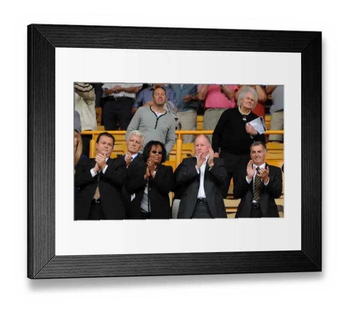 Framed Print : Wolverhampton Wanderers: Jez Moxey and Steve Morgan Celebrate Premier League Victory over Fulham Framed Print : Wolverhampton Wanderers: Jez Moxey and Steve Morgan Celebrate Premier League Victory over Fulham