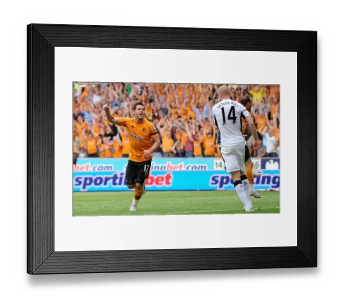 Framed Print : Matt Jarvis Scores the Second Goal: Wolverhampton Wanderers Lead 2-0 vs. Fulham in Barclays Premier League Framed Print : Matt Jarvis Scores the Second Goal: Wolverhampton Wanderers Lead 2-0 vs. Fulham in Barclays Premier League