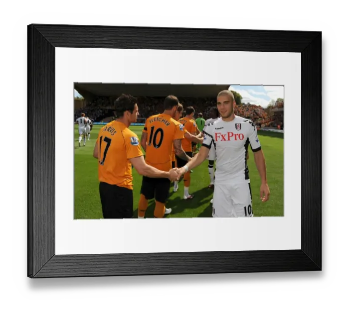 Framed Print : Clash of the Midfield Maestros: Pajtim Kasami vs Matt Jarvis in Wolverhampton Wanderers vs Fulham, Barclays Premier League Framed Print : Clash of the Midfield Maestros: Pajtim Kasami vs Matt Jarvis in Wolverhampton Wanderers vs Fulham, Barclays Premier League