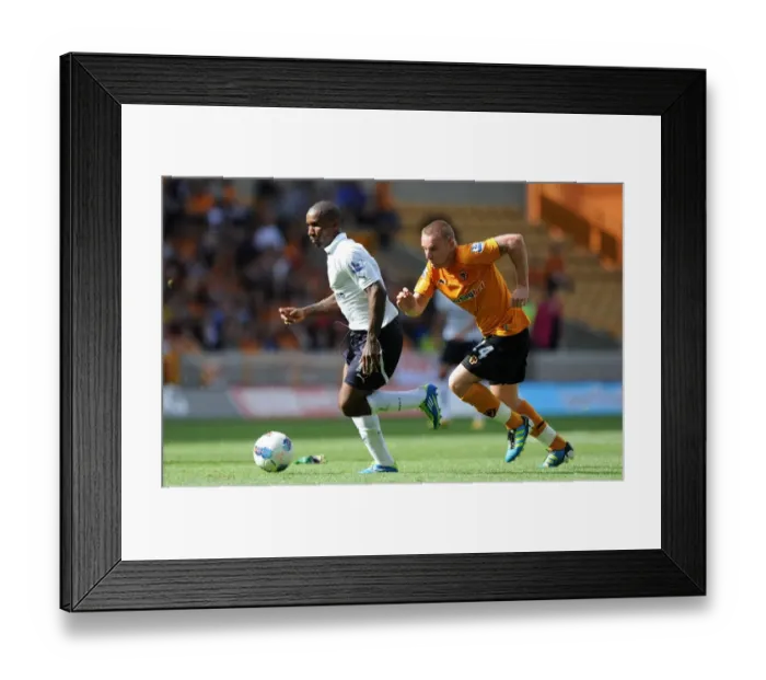Framed Print : Clash of Stars: Defoe vs. O'Hara in Wolverhampton Wanderers vs. Tottenham Hotspur Premier League Showdown Framed Print : Clash of Stars: Defoe vs. O'Hara in Wolverhampton Wanderers vs. Tottenham Hotspur Premier League Showdown