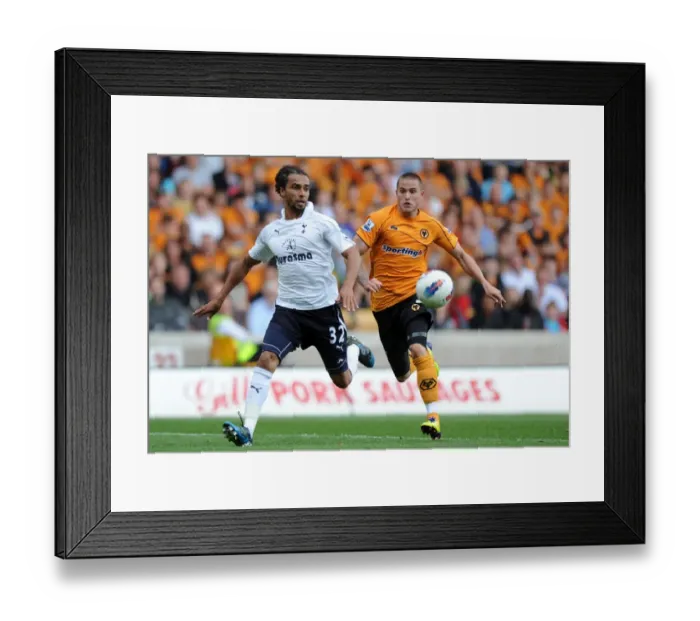 Framed Print : Wolverhampton Wanderers vs. Tottenham Hotspur: A Clash in the Premier League - Michael Kightly vs. Benoit Assou-Ekotto: A Battle of Wings Framed Print : Wolverhampton Wanderers vs. Tottenham Hotspur: A Clash in the Premier League - Michael Kightly vs. Benoit Assou-Ekotto: A Battle of Wings