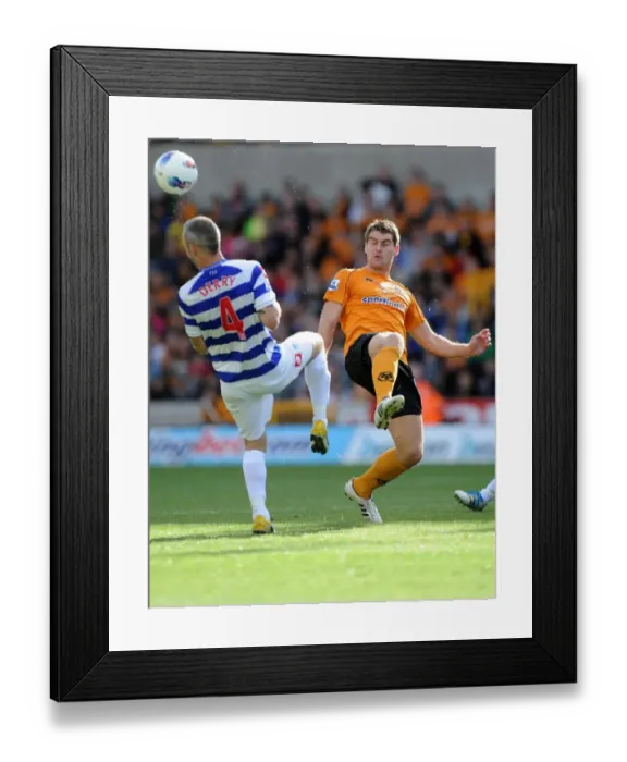 Framed Print : Wolverhampton Wanderers vs. Queens Park Rangers: A Battle Between Sam Vokes and Shaun Derry in the Barclays Premier League Framed Print : Wolverhampton Wanderers vs. Queens Park Rangers: A Battle Between Sam Vokes and Shaun Derry in the Barclays Premier League
