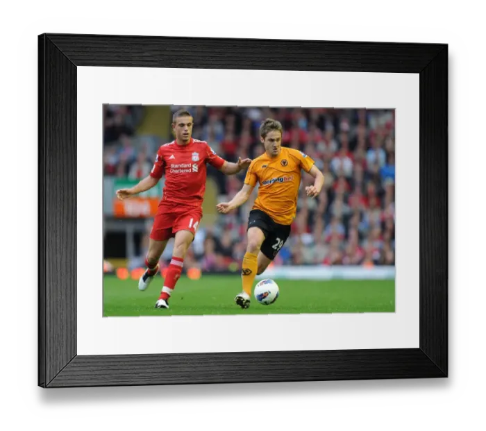 Framed Print : A Clash of Football Titans: Kevin Doyle vs. Jordan Henderson - Liverpool vs. Wolverhampton Wanderers Framed Print : A Clash of Football Titans: Kevin Doyle vs. Jordan Henderson - Liverpool vs. Wolverhampton Wanderers