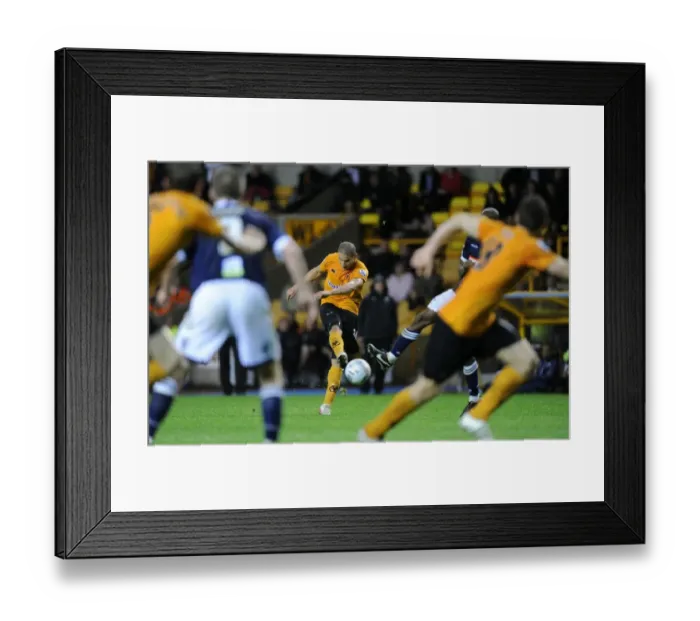 Framed Print : Wolverhampton Wanderers Adlene Guedioura Scores Stunning Goal for 5-0 Lead Against Millwall in Carling Cup Framed Print : Wolverhampton Wanderers Adlene Guedioura Scores Stunning Goal for 5-0 Lead Against Millwall in Carling Cup