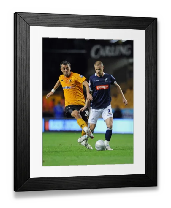 Framed Print : Milijas vs. Dunne: A Carling Cup Clash - Wolverhampton Wanderers vs. Millwall Framed Print : Milijas vs. Dunne: A Carling Cup Clash - Wolverhampton Wanderers vs. Millwall