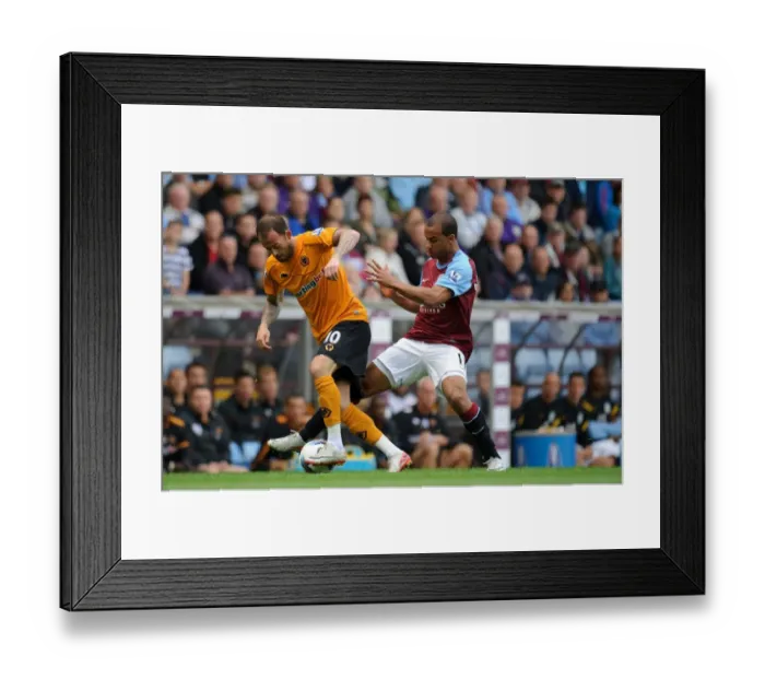 Framed Print : Clash of the Midlands: Fletcher vs. Agbonlahor - Aston Villa vs. Wolverhampton Wanderers, Premier League Showdown Framed Print : Clash of the Midlands: Fletcher vs. Agbonlahor - Aston Villa vs. Wolverhampton Wanderers, Premier League Showdown