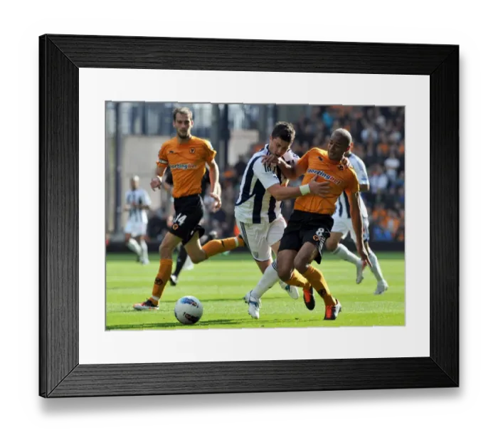 Framed Print : Intense Rivalry: Shane Long vs. Karl Henry - Wolverhampton Wanderers vs. West Bromwich Albion Framed Print : Intense Rivalry: Shane Long vs. Karl Henry - Wolverhampton Wanderers vs. West Bromwich Albion