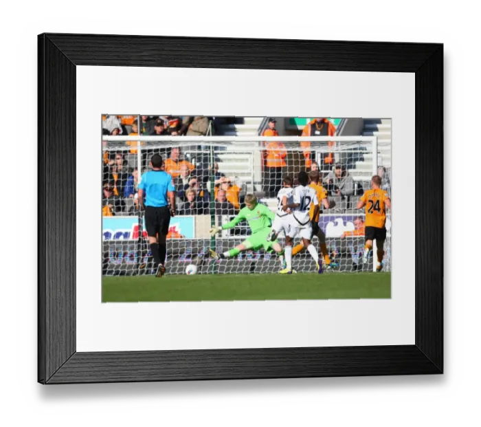 Framed Print : Joe Allen's Brace: Swansea City Takes 0-2 Lead Over Wolverhampton Wanderers Framed Print : Joe Allen's Brace: Swansea City Takes 0-2 Lead Over Wolverhampton Wanderers