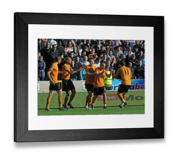 Framed Print : Jamie O'Hara's Dramatic Equalizer: Wolverhampton Wanderers vs Swansea in the Premier League