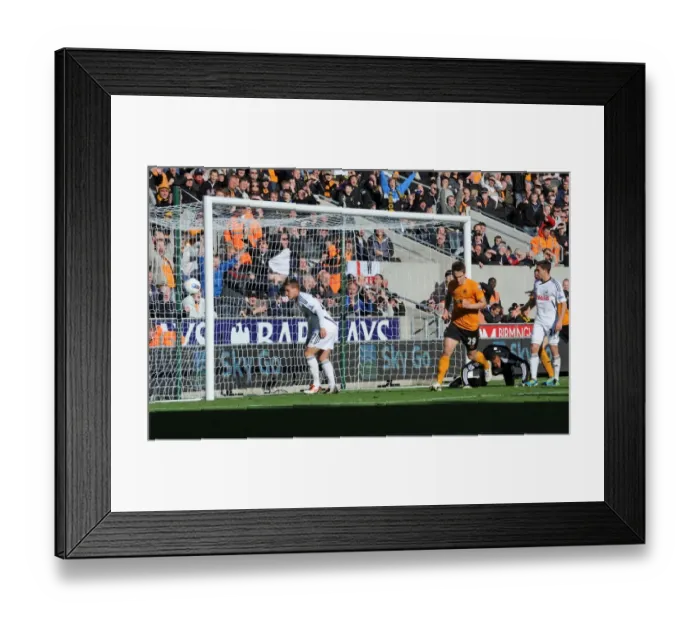 Framed Print : Kevin Doyle's Dramatic Goal: Wolverhampton Wanderers Trail Swansea 1-2 Framed Print : Kevin Doyle's Dramatic Goal: Wolverhampton Wanderers Trail Swansea 1-2