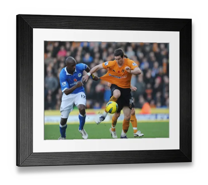Framed Print : Wolverhampton Wanderers vs Wigan Athletic: A Premier League Battle - Ward vs Boyce Framed Print : Wolverhampton Wanderers vs Wigan Athletic: A Premier League Battle - Ward vs Boyce