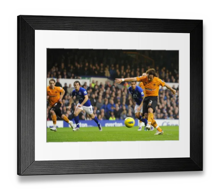 Framed Print : Stephen Hunt Scores the Opener: Wolverhampton Wanderers Take Early Lead vs. Everton Framed Print : Stephen Hunt Scores the Opener: Wolverhampton Wanderers Take Early Lead vs. Everton
