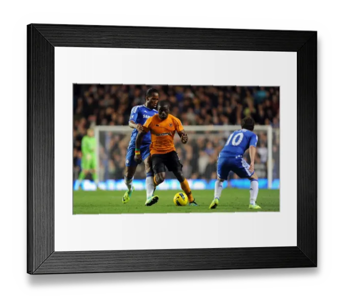 Framed Print : Clash of Titans: George Elokobi vs. Didier Drogba - Premier League Showdown