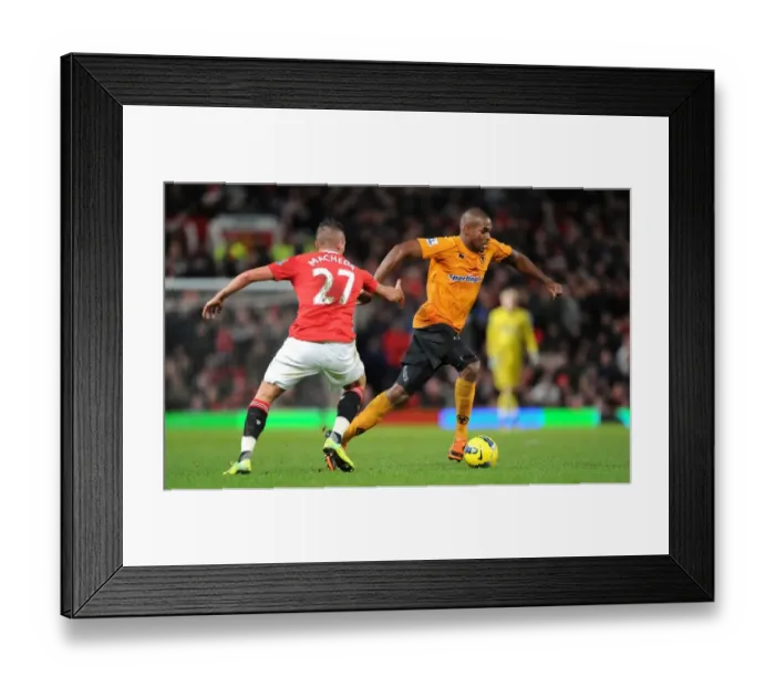 Framed Print : A Tactical Battle: Ronald Zubar of Wolverhampton Wanderers Focused Against Manchester United in Premier League Action Framed Print : A Tactical Battle: Ronald Zubar of Wolverhampton Wanderers Focused Against Manchester United in Premier League Action